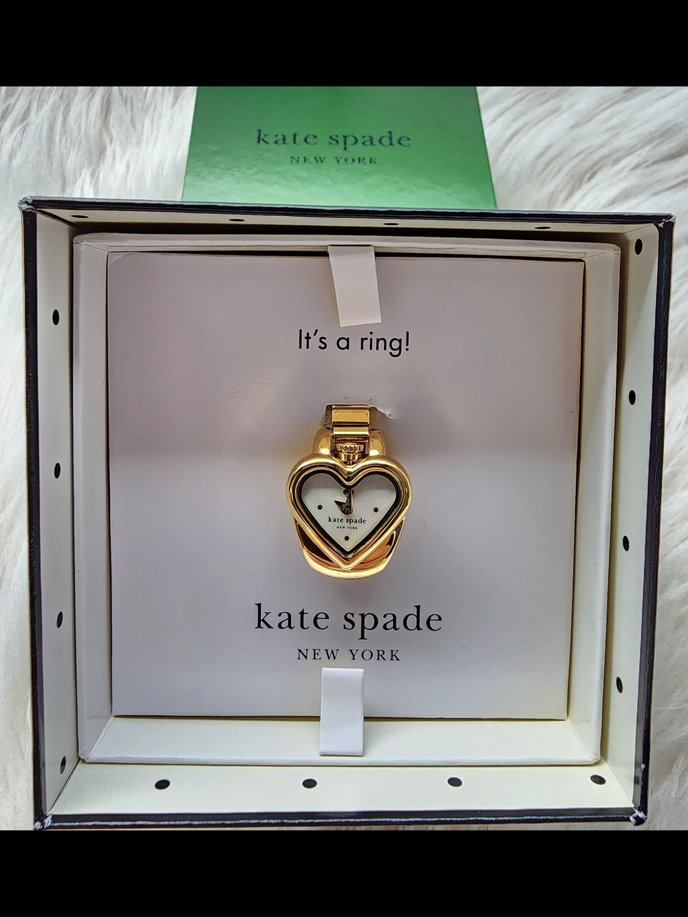 kate spade Heart Ring Watch - Gold Tone Original Brand New